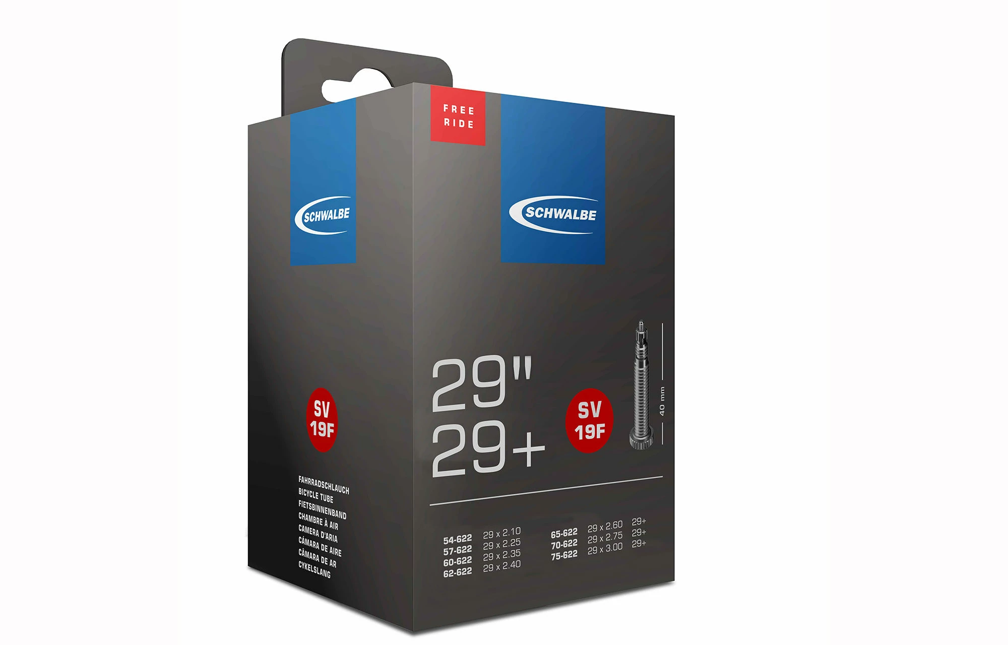 CHAMBRE A AIR SCHWALBE NR.19F 27,5" / 29" FREERIDE 3 CHAMBRE A AIR SCHWALBE NR.19F 27,5" / 29" FREERIDE