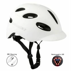 Mimigo Casque De Vélo Adulte Avec Lumière Arrière Pour Les Navetteurs Urbains Réglable Pour Hommes / Femmes Casque Léger Respirant Et Réglable Skateboard Bike Helm
