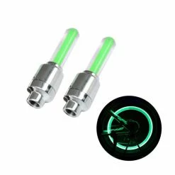 2 Pcs Bouchon De Valve De Pneu Roue Lumières Lumière Pour Voiture Vélo Moto (Vert) ECLAIRAGE POUR CYCLE - Avis / Test