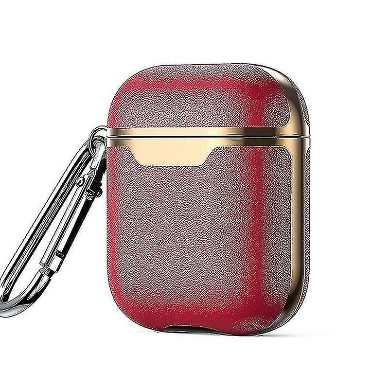 HSKMALL Housse De Protection Casque De Vélo Pour Airpods-etui Or Rouge 4 HSKMALL Housse De Protection Casque De Vélo Pour Airpods-etui Or Rouge – Image 2