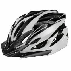 HSKMALL Casques De Vélo Casques De Vélo Casques De Vélo Adulte VTT Hommes Femmes Casque De Sécurité Réglable Blanc Et Noir