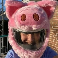 Favrison Pink Pig Tictoc Peluche Housse De Casque De Moto Pour Hommes Femmes -Accessoires auto pour vélo Boutique 292231984 max