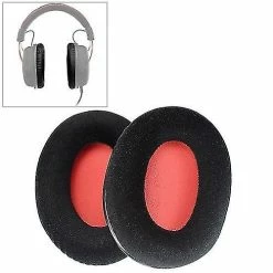 Unbranded 2 Pcs Pour Kingston Khx-hscp / Hyperx Cloud Ii Coussins Casque Coussin Flanelle Rouge Filet Éponge Housse