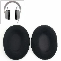 Unbranded 2 Pcs Pour Kingston Khx-hscp / Hyperx Cloud Ii Casque Coussins Flanelle Noir Net Éponge Cove