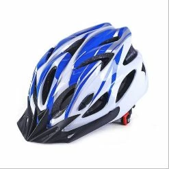 Unbranded Casques De Vélo Vélo Adulte Vélo VTT Hommes Dames Casque De Sécurité Réglable (Bleu Et Blanc)