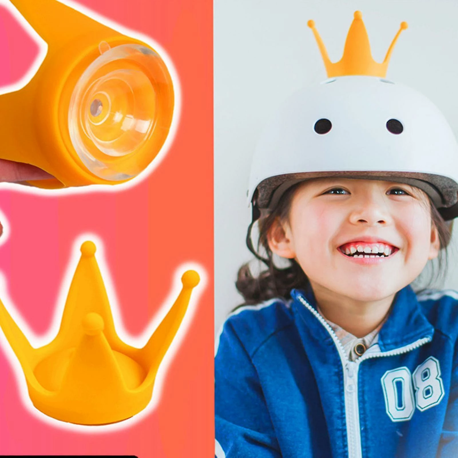 Unbranded Casque Couronne Décor Avec Ventouse Silicone Mignon Casque Moto Couronne Pour Enfants 4 Unbranded Casque Couronne Décor Avec Ventouse Silicone Mignon Casque Moto Couronne Pour Enfants – Image 2