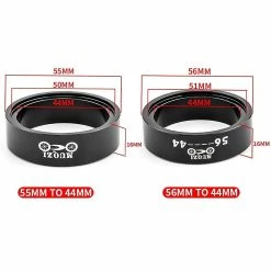 Unbranded Adaptateur De Casque VTT Vélo De Route Cadre De Tube Conique, 56-44mm Noir -Accessoires auto pour vélo Boutique 354745589 max