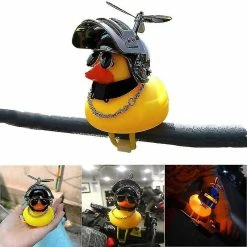 SOFIRN Accessoires De Moto Corne De Vélo Mignon Petit Canard Jaune Airscrew Casque Debout Canard Vent Vélo Moto Équitation