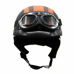 Preferred Été Moto Cuir Léger Rétro Harley Casque De Sécurité Casque Avec Lunettes Mode Demi Casque Véhicule Électrique Casque -Accessoires auto pour vélo Boutique 374703531 max