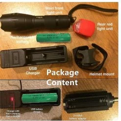 Vention Cree Xml-t6 MTB Lights Casque Mount Torch Light Head Lamp + 18650 Kit De Charge (noir) -Accessoires auto pour vélo Boutique 462538710 max