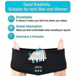Unbranded Casque De Sommeil Bluetooth Headband, Casque Sans Fil Casques Avec Haut-parleurs Minces, Écouteurs De Sommeil, Casque De Sommeil Pour La Course D’entraînement -Accessoires auto pour vélo Boutique 464256064 max