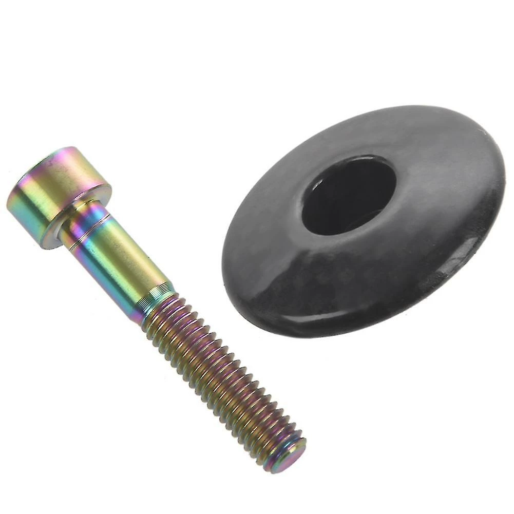 Unbranded 1-1/8 Pouces Fibre De Carbone Cyclisme Casque Tige Tige Top Cap M6x35 Bolt 4 Unbranded 1-1/8 Pouces Fibre De Carbone Cyclisme Casque Tige Tige Top Cap M6x35 Bolt – Image 2