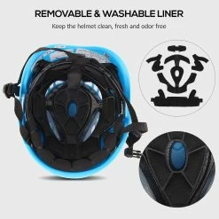 Unbranded Casque D’escalade Casque De Sécurité De Cyclisme W / Lampe Frontale Earmuff Feu Arrière Points D’attache Pour La Randonnée Escalade Casque De Vélo Spéléologique -Accessoires auto pour vélo Boutique 496703637 max