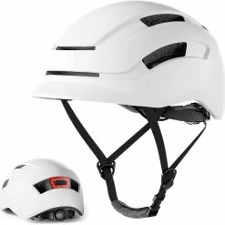 Unbranded Casque De Vélo Adulte Hommes Femmes Casque De Vélo De Cyclisme Avec Lumière Led Arrière