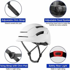 Unbranded Casque De Vélo Adulte Hommes Femmes Casque De Vélo De Cyclisme Avec Lumière Led Arrière -Accessoires auto pour vélo Boutique 507646290 max