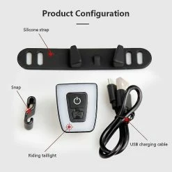 Unbranded Casque De Vélo étanche Feu Arrière Cyclisme Avertissement Lumière Flash USB Lampe De Poche Rechargeable Pour Vélo Feu Arrière Lumières De Vélo -Accessoires auto pour vélo Boutique 509047308 max