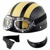 Unbranded Casque En Cuir Demi-visage De Moto Avec Lunettes Anti-uv 54-60cm -Accessoires auto pour vélo Boutique 528785503 max