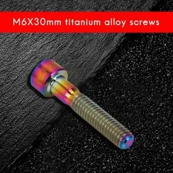 Unbranded M6x30mm Titanium Bolts Pour Bicycle Colonne Casque Stem Cap Bolt Bike Screw Rainbow -Accessoires auto pour vélo Boutique 554490580 max