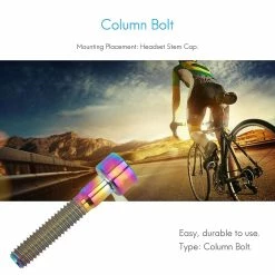 Unbranded M6x30mm Titanium Bolts Pour Bicycle Colonne Casque Stem Cap Bolt Bike Screw Rainbow -Accessoires auto pour vélo Boutique 554490639 max