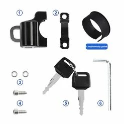 Unbranded Verrouillage De Casque De Moto Portable Anti-Thef Vélo électrique Guidon Casque Lock -Accessoires auto pour vélo Boutique 594478453 max