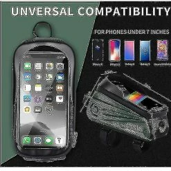 Unbranded Sac De Support De Téléphone De Vélo Grande Capacité Tpu écran Tactile Casque Trou Cyclisme Téléphone Montage Top Tube Pochette Accessoires De Vélo Pour Smartphone Moins De 7,0 '' -Accessoires auto pour vélo Boutique 642420238 max