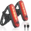 Unbranded Feu Arrière De Vélo Arrière 2 Pack, Ultra Lumineux Usb Rechargeables Feux Arrière De Vélo, Accessoires LED Rouges Haute Intensité S’adapte Sur N’importe Quel Vélo Ou Casque. Facile à Utiliser -Accessoires auto pour vélo Boutique 642433158 max