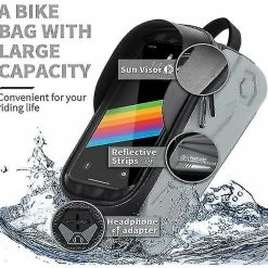 Unbranded Sac De Support De Téléphone De Vélo Grande Capacité Tpu écran Tactile Casque Trou Cyclisme Téléphone Montage Top Tube Pochette Accessoires De Vélo Pour Smartphone Moins De 7,0 '' -Accessoires auto pour vélo Boutique 642433550 max