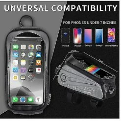 Unbranded Sac De Support De Téléphone De Vélo Grande Capacité Tpu écran Tactile Casque Trou Cyclisme Téléphone Montage Top Tube Pochette Accessoires De Vélo Pour Smartphone Moins De 7,0 '' -Accessoires auto pour vélo Boutique 642433746 max