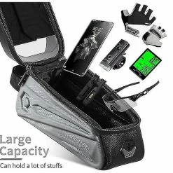 Unbranded Sac De Support De Téléphone De Vélo Grande Capacité Tpu écran Tactile Casque Trou Cyclisme Téléphone Montage Top Tube Pochette Accessoires De Vélo Pour Smartphone Moins De 7,0 '' -Accessoires auto pour vélo Boutique 642433950 max