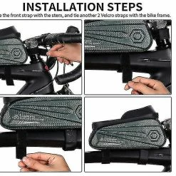 Unbranded Sac De Support De Téléphone De Vélo Grande Capacité Tpu écran Tactile Casque Trou Cyclisme Téléphone Montage Top Tube Pochette Accessoires De Vélo Pour Smartphone Moins De 7,0 '' -Accessoires auto pour vélo Boutique 642438997 max