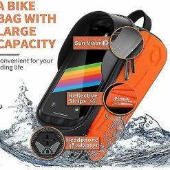 Unbranded Sac De Support De Téléphone De Vélo Grande Capacité Tpu écran Tactile Casque Trou Cyclisme Téléphone Montage Top Tube Pochette Accessoires De Vélo Pour Smartphone Moins De 7,0 '' -Accessoires auto pour vélo Boutique 642441833 max