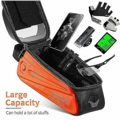 Unbranded Sac De Support De Téléphone De Vélo Grande Capacité Tpu écran Tactile Casque Trou Cyclisme Téléphone Montage Top Tube Pochette Accessoires De Vélo Pour Smartphone Moins De 7,0 '' -Accessoires auto pour vélo Boutique 642442232 max