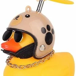 Nw 1776 Shxx 2 Packrubber Canard Jouet Ornements Jaune Canard Voiture Tableau De Bord Décorations Squeeze Canard Bicycle Cornes Hélice Casque Xq-zxc05