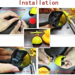 Nw 1776 Shxx 2 Packrubber Canard Jouet Ornements Jaune Canard Voiture Tableau De Bord Décorations Squeeze Canard Bicycle Cornes Hélice Casque Xq-zxc15 -Accessoires auto pour vélo Boutique 769016705 max