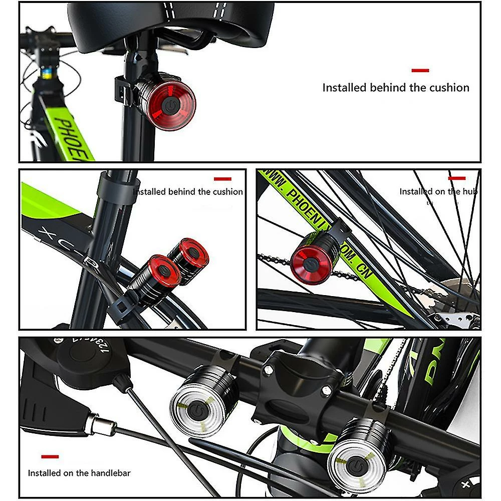 Nw 1776 Shxx 2pcs Bike Lights Outdoor Cycling Rear Taillight Casque Phare Lampe De Montagne Vélo Vélo Lampe De Poche + Blanc Xq-zxc64 6 Nw 1776 Shxx 2pcs Bike Lights Outdoor Cycling Rear Taillight Casque Phare Lampe De Montagne Vélo Vélo Lampe De Poche + Blanc Xq-zxc64 – Image 4