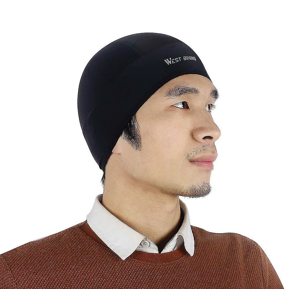 Nw 1776 West Biking Ice Silk Cooling Skull Cap Cyclisme Running Hat Uv Protection Casque - Noir 4 Nw 1776 West Biking Ice Silk Cooling Skull Cap Cyclisme Running Hat Uv Protection Casque - Noir – Image 2