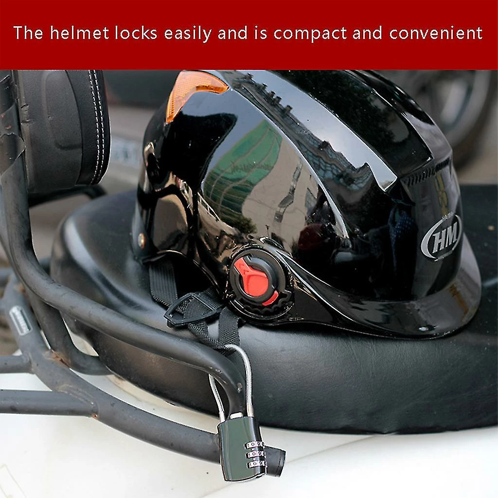 Sfygv Casque Chaîne Serrure Mot De Passe à 3 Chiffres Pour Scooter Moto Vélo Serrure Câble 5 Sfygv Casque Chaîne Serrure Mot De Passe à 3 Chiffres Pour Scooter Moto Vélo Serrure Câble – Image 3