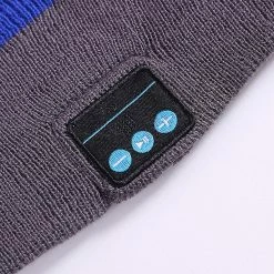 Unbranded Casquette De Casque Compatible Bluetooth Tricotée D’hiver Chaude Et Rayée Assortie Aux Couleurs -Accessoires auto pour vélo Boutique 776473289 max