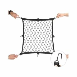 Unbranded Rhinowalk Support De Casque De Moto Net 8 Crochets En Plastique Porte-filet De Moto à Bagages Mesh Storage Tr