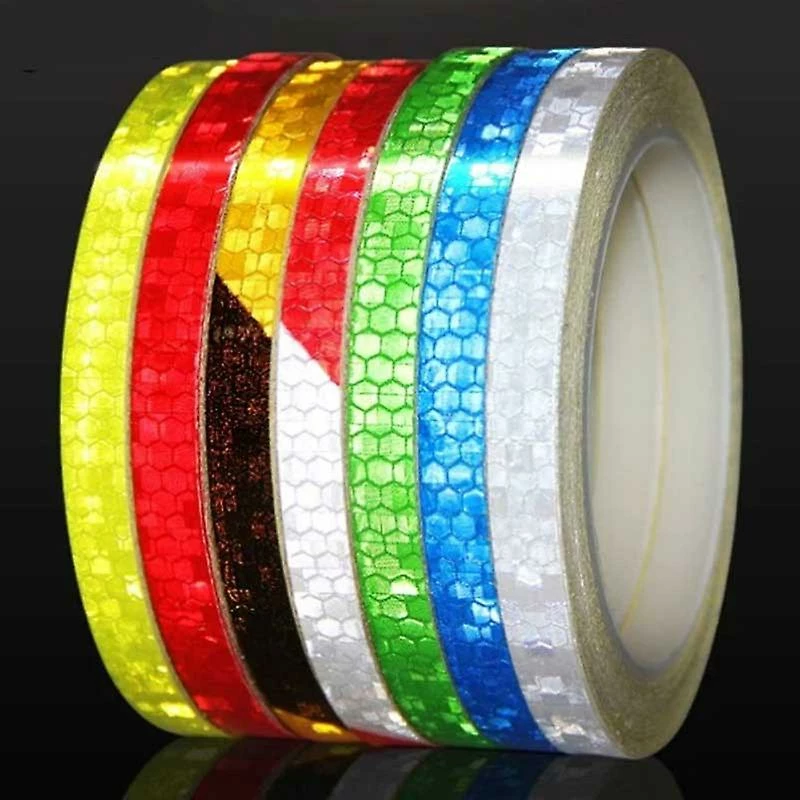 Alisili 1cm * 8m Autocollants De Vélo Ruban Réfléchissant Fluorescent VTT Vélo Bandes De Vélo Cyclisme Bandes De VTT Pour Casque De Vélo Moto Scooter 4 Alisili 1cm * 8m Autocollants De Vélo Ruban Réfléchissant Fluorescent VTT Vélo Bandes De Vélo Cyclisme Bandes De VTT Pour Casque De Vélo Moto Scooter – Image 2