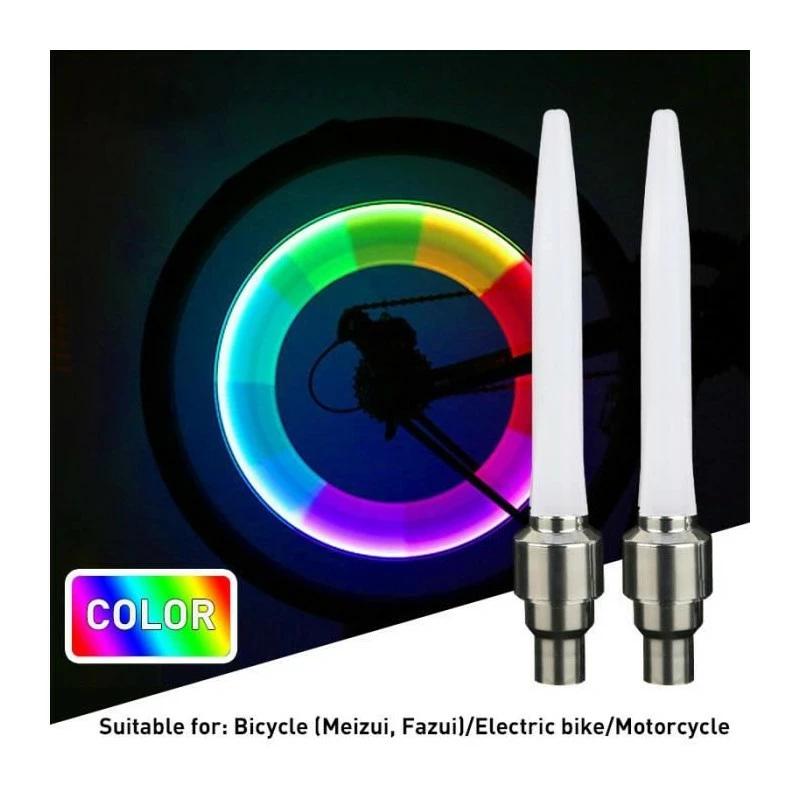 Couleur Colorée Capron De Tige De Valve Coloré Pour Vélo, Lampe De Pneu De Roue De Bicyclette, Néon MA33 - Avis / Test