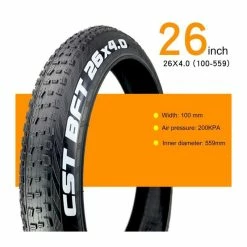 Pneu De Vélo De Plage De 26 Pouces, Roue Avant Et Arrière, Pour Grosses Pièces De Vélo électrique, Accessoires De Cyclisme - Avis / Test