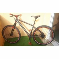 Vélo Urbain Rockrider -Accessoires auto pour vélo Boutique velo 275 single speed noir et rouge 2